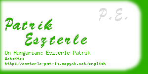 patrik eszterle business card